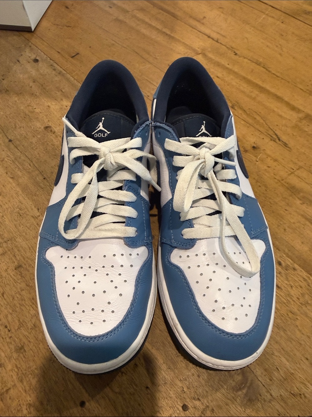 AUTHENTIC Nike Jordan 1 Low Golf shoes - White/Aegean/Storm